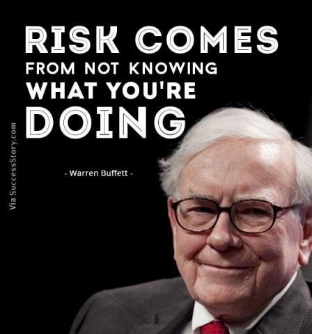 Risk comes from not knowing what you're doing